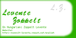 levente zoppelt business card